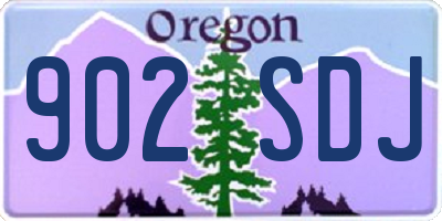 OR license plate 902SDJ