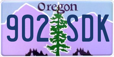 OR license plate 902SDK