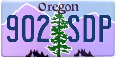 OR license plate 902SDP