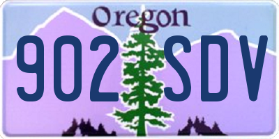 OR license plate 902SDV