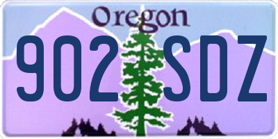 OR license plate 902SDZ