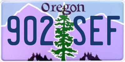 OR license plate 902SEF