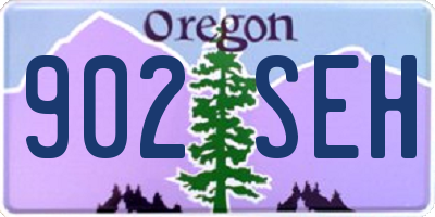 OR license plate 902SEH