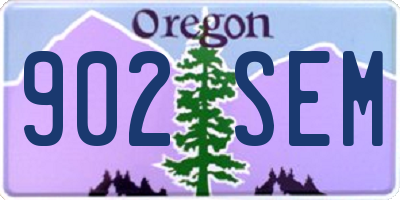 OR license plate 902SEM