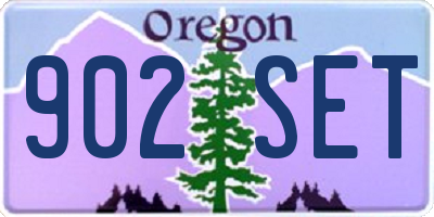 OR license plate 902SET