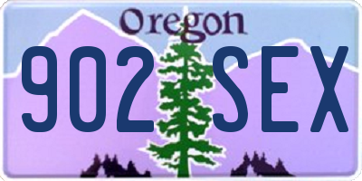 OR license plate 902SEX