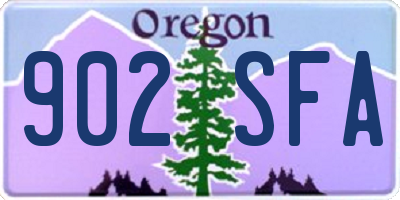 OR license plate 902SFA