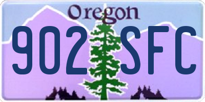 OR license plate 902SFC