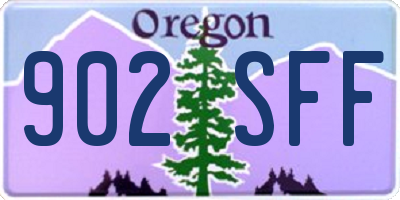 OR license plate 902SFF