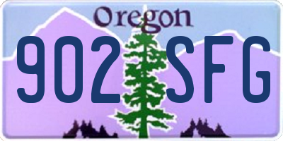 OR license plate 902SFG