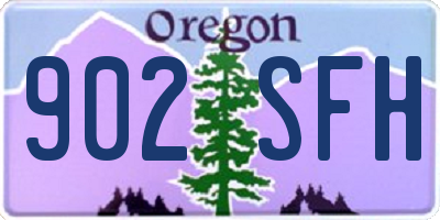 OR license plate 902SFH