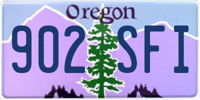 OR license plate 902SFI