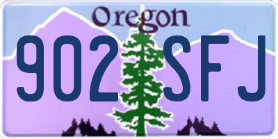 OR license plate 902SFJ