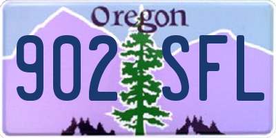 OR license plate 902SFL