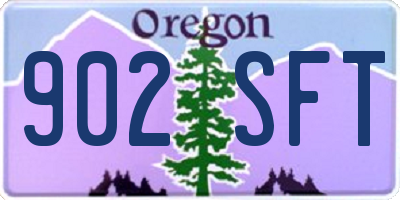 OR license plate 902SFT