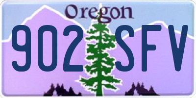 OR license plate 902SFV
