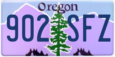 OR license plate 902SFZ