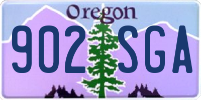 OR license plate 902SGA