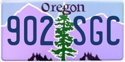 OR license plate 902SGC