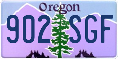 OR license plate 902SGF