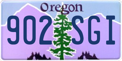 OR license plate 902SGI