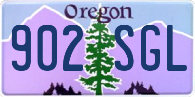 OR license plate 902SGL