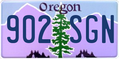 OR license plate 902SGN