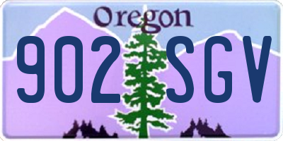 OR license plate 902SGV