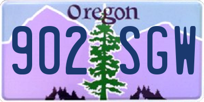 OR license plate 902SGW