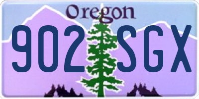 OR license plate 902SGX