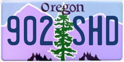 OR license plate 902SHD