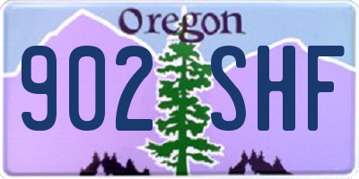 OR license plate 902SHF