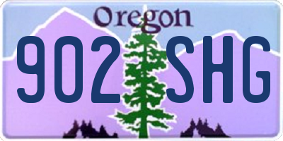 OR license plate 902SHG