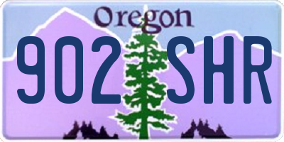 OR license plate 902SHR