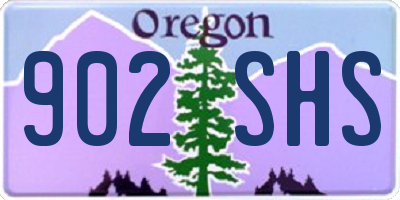 OR license plate 902SHS