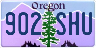 OR license plate 902SHU