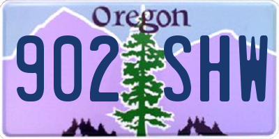OR license plate 902SHW