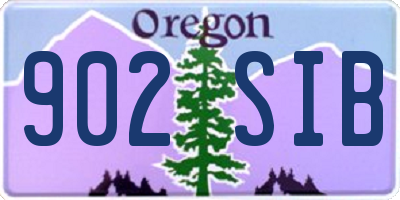 OR license plate 902SIB