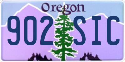 OR license plate 902SIC