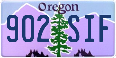OR license plate 902SIF