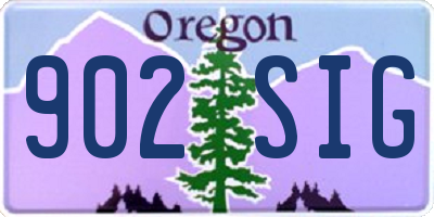 OR license plate 902SIG