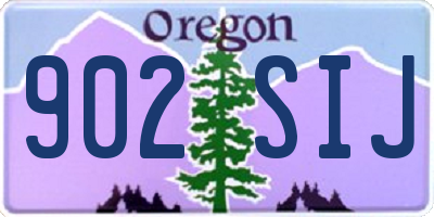 OR license plate 902SIJ
