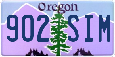 OR license plate 902SIM