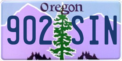 OR license plate 902SIN
