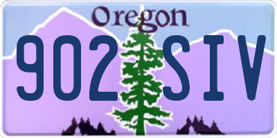 OR license plate 902SIV