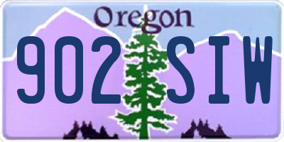 OR license plate 902SIW