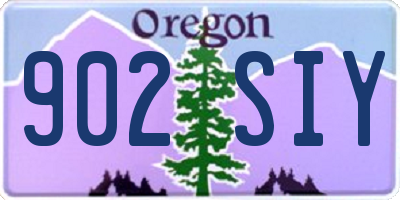 OR license plate 902SIY