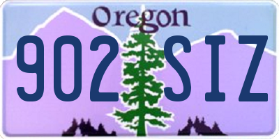 OR license plate 902SIZ