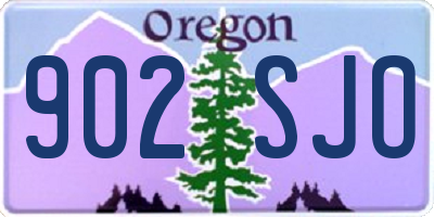 OR license plate 902SJO