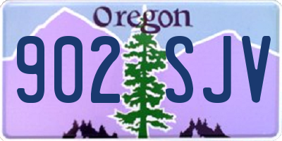 OR license plate 902SJV